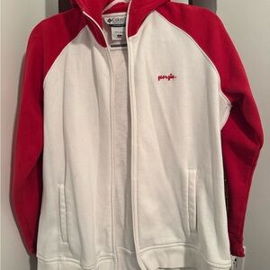 Columbia Red and White Athletic Jacket
